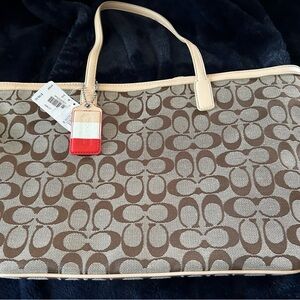 Coach zippered tote